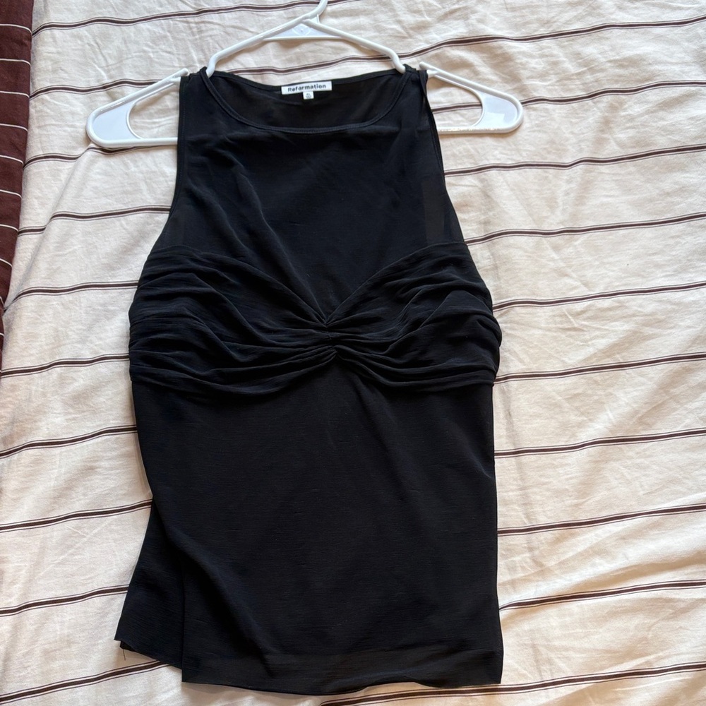 Reformation Twist-Front Tank Top XL